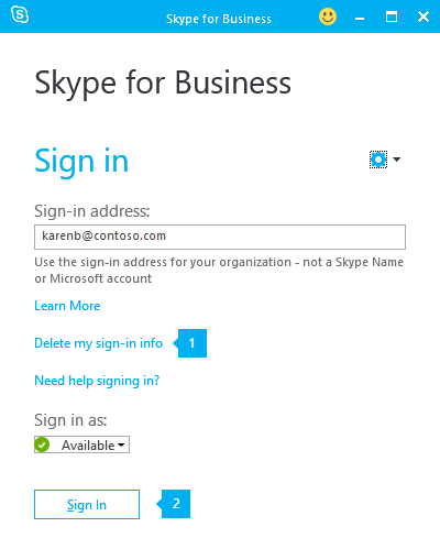 sign in to skype for business fro mac